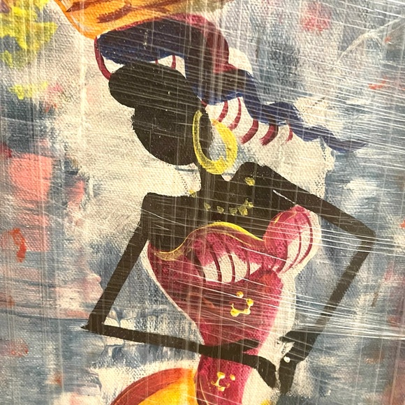 Hand Painted - Joyful Living  -  Woman Celebrating Caribbean Life - Picture 2 of 8